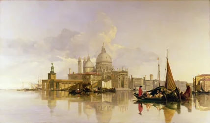 Venecia con la Dogana y la Iglesia de S. María